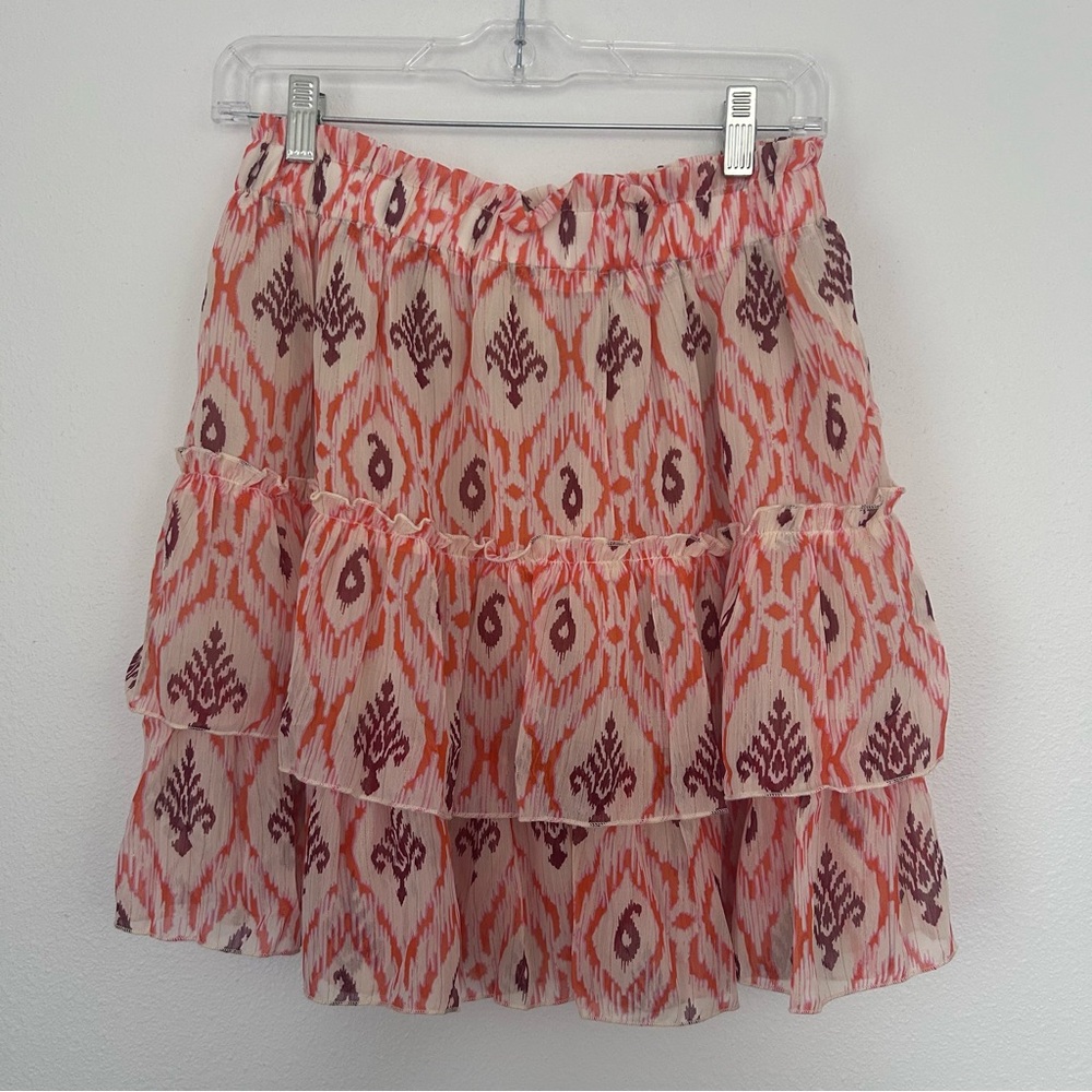 Easy Clothes NWT Elegant Orange and Brown Patterned Skirt size M/L
#129